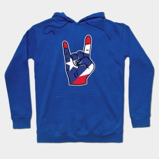 Rock On Puerto Rico // Puerto Rican Pride Rock Hand Hoodie